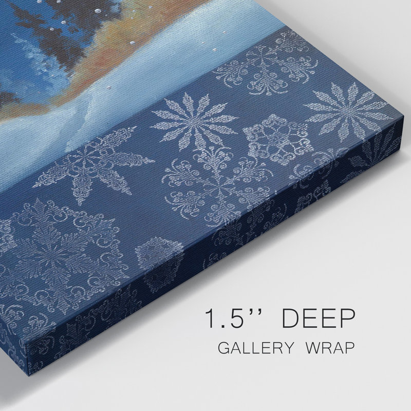 Toile tendue avec châssis Winter Sky Premium - prête à être accrochée, H 18 po x l 12 po x P 1 po
