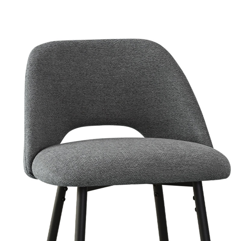 Tabouret de comptoir rembourré 26,5 po Jayden, Gris foncé