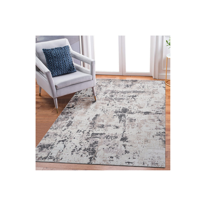 Collection 5X7 Abstract Non-Shedding Living Room Bedroom Dining Home Office Stylish And Stain Resistant Area Rug