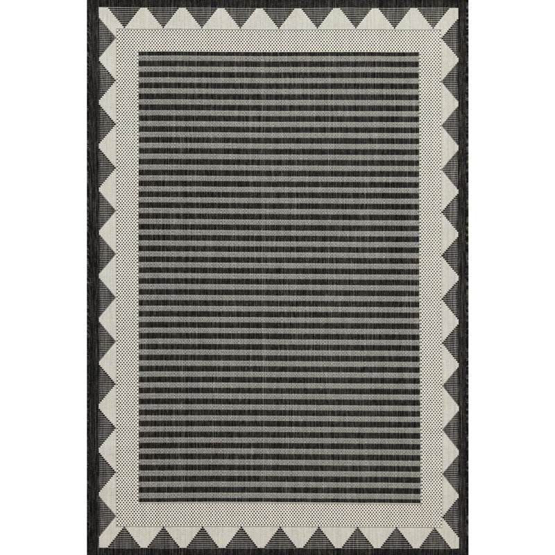 Sunshine Collection Area Rug - 7 Ft. 10 In. X 3 Anthracite Polypropylene, For Indoor And Outdoor, Stain , & Pet Gchar2014 Indoor/outdoor Use, Affectionate