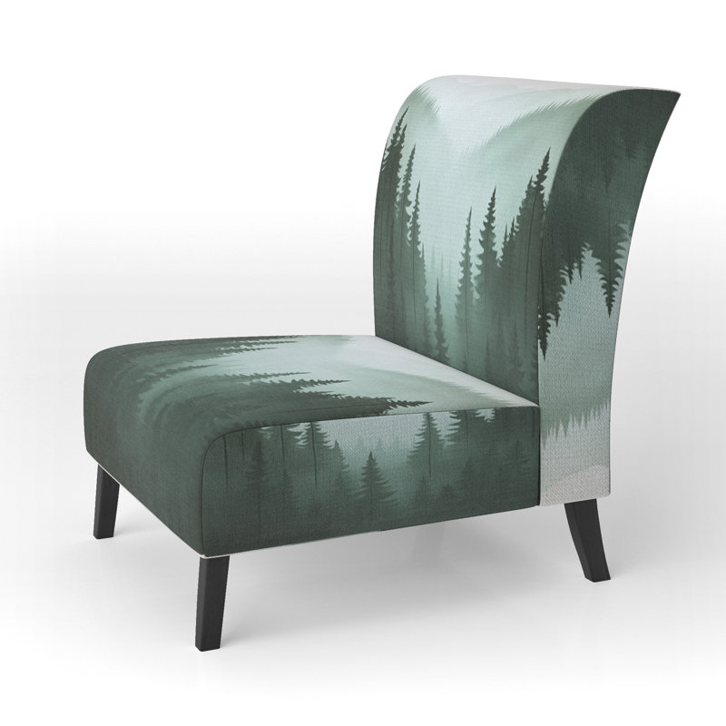 Forest Upholstered Chair - Highland Pine Forest II Side Chair, Pantoufle sans accoudoirs