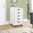 5 Drawer Chest File Cabinet, Wooden Storage Filing Cabinet with Wheels, Office File Cabinet, Office Alex Drawers for File storage-2010742212