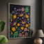 «Muddled Flowers I», reproduction encadrée - bois massif-2067609599
