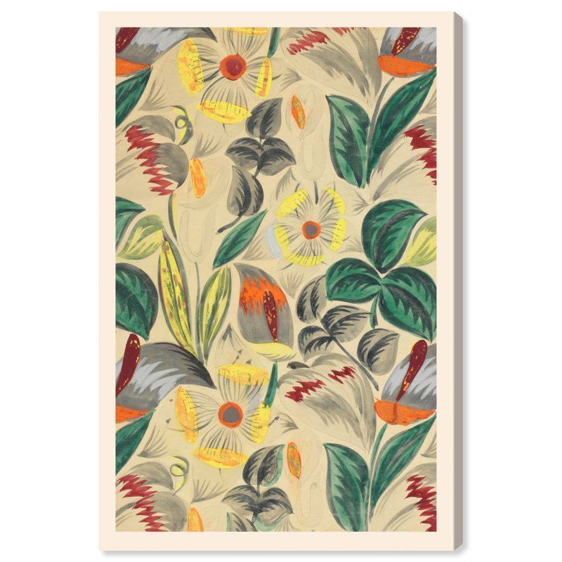 Textile 1913, peinture sur toile, H 54 po x l 36 po, Toile tendue