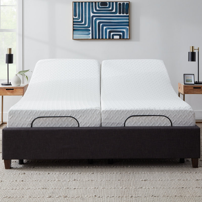 Lit réglable de base avec télécommande Hilversum de Wayfair Sleep, Très grand séparé
