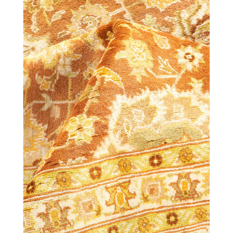 Staka One-of-a-Kind 8 X 14 2000s Runner Wool Area Rug in Brown