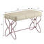 Banc blanc et rose touffeté-624717277