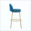 Ensemble de 2 tabourets de bar d'intérieur revêtus de métal, structure finie et revêtement-386637165