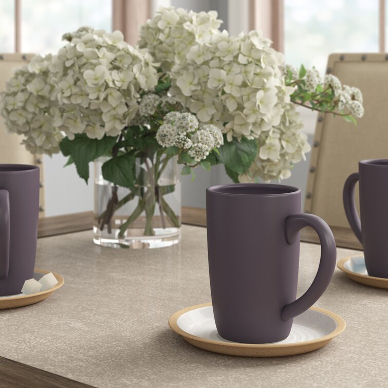Better Homes & Gardens Tall Porcelain Latte Mug, 18 Ounces, Set of 6 