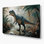 Art mural en métal vert dinosaure baryonyx