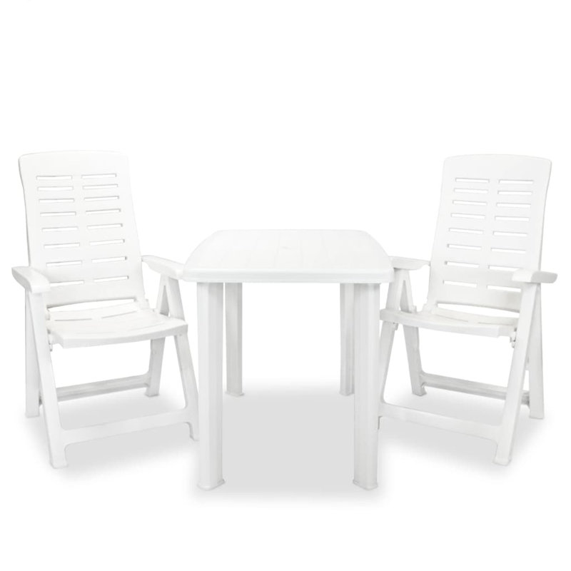 Bartel 2 - Person Patio Dining Set with, White
