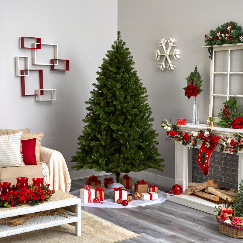 Sommer 90' H Lighted Artificial Fir Christmas Tree