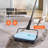 Carpet Floor Sweeper Manual 6.7 Inch Width Sweeping Paths Non Electric Blue-125505788
