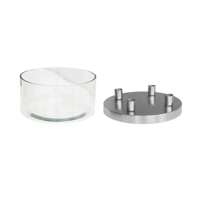 Glass Tabletop Candle Accessories, Silver