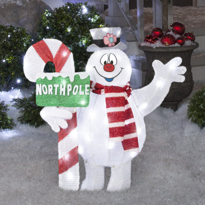 Christmas Frosty the Snowman with Candy Cane