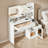 Modern Makeup Dressing Table with Mirror, Vanity Desk Set for Bedroom