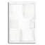 Art mural en verre épique «White On White 4» par Cartissi, 12 po x 16 po