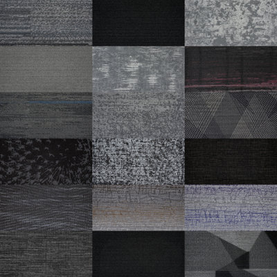 Mix Match 18x36" Assorted Carpet Tiles Commercial Grade (Set of 12)