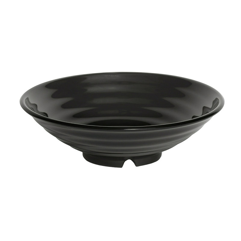 Bol de service rond texturé en mélamine GET ML-75-BK, 4 pintes, noir