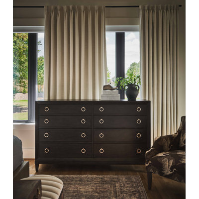 Fenwick 69" Wide Dark Finish 8-Drawer Dresser