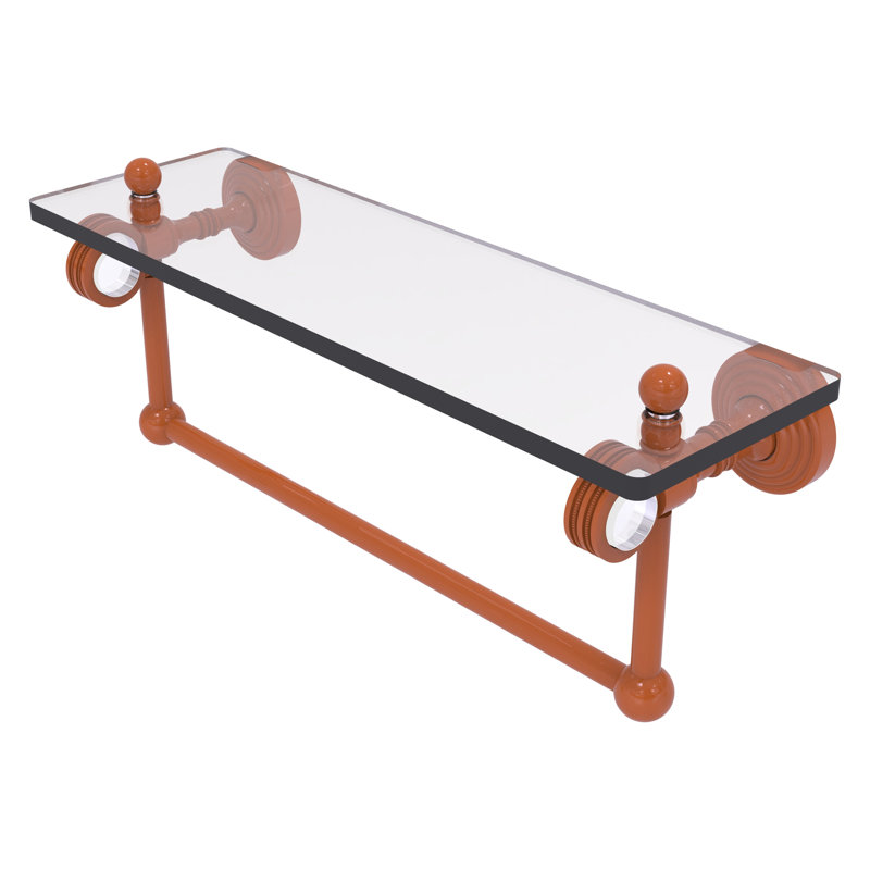 Tablette flottante avec barre à serviettes Pacific Grove, H 6,4 po x l 22 po x P 5,125 po, Lavande