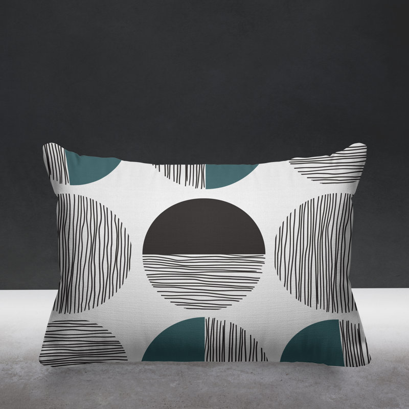 Coussin intérieur / extérieur Dubo, Turquoise