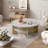 Household cream style solid wood coffee table-103109360