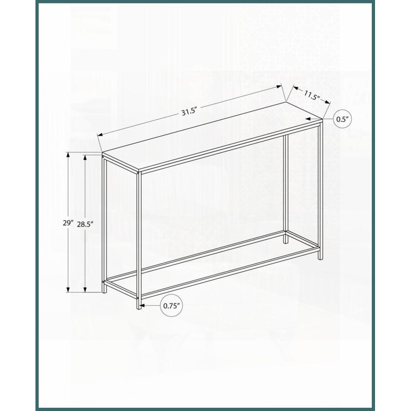 Space-Saving Contemporary Modern Coffee Table - White Marble-Look Laminate &amp; Black Metal for Entryway, Living Room, Bedroom