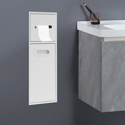 Bathroom Hidden Tilt Out Trash Bin Cabinet