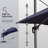 Delly 120'' x 156'' Rectangular Cantilever Navy Umbrella with Base and 360-degree Rotation-1862375081