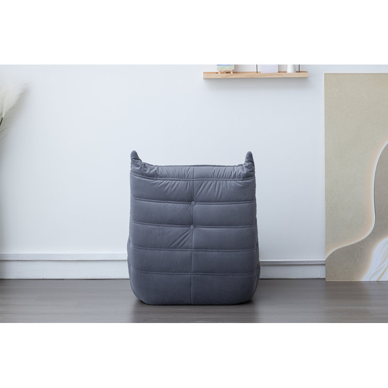 Simone Fabric Bean Bag Lounger, Gray Fabric