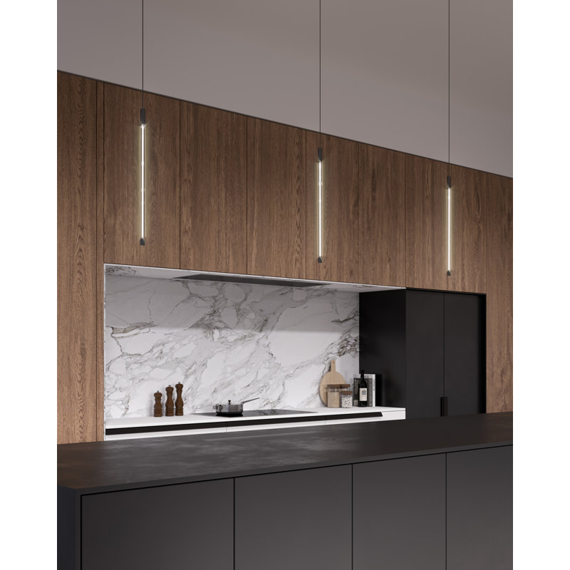 Motif 1 - Light LED Pendant, 20.625" H x 0.75" W x 0.75" D, Black