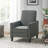 Dark Grey Linen Push Back Chair for Elegant Home Décor