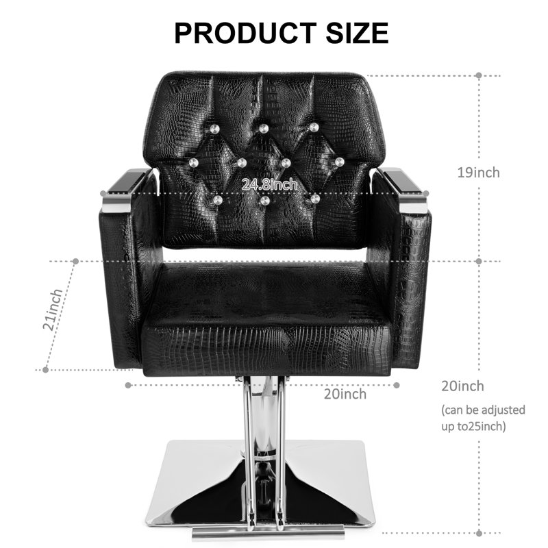Chaise de conférence hydraulique Eighlin, Noir