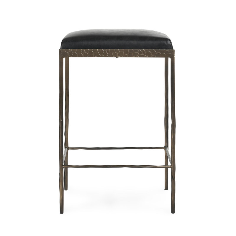 Bose Leather Counter Stool, Onyx Black