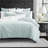 Light Blue Satin Stripe Microfiber 3 Piece Comforter Set-86498064