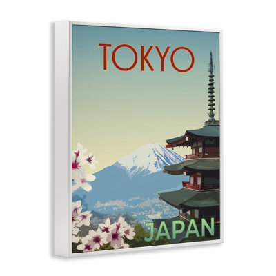 Vintage Tokyo Scenery Framed Giclee, design by Victoria Barnes