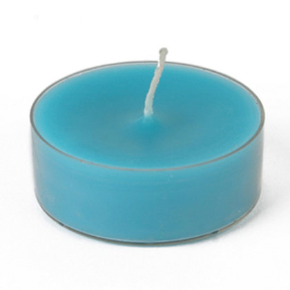 Très grande bougie chauffe-plat, Turquoise, Ensemble de 144