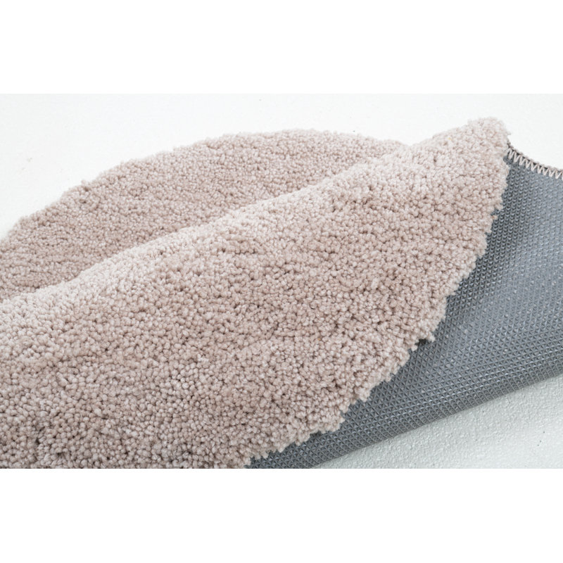 Circle Bath Rug, 90cm, Beige