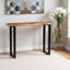 Table d'appoint rectangulaire en bois de teck avec base en métal Legrand