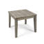 Table d'appoint carrée d'extérieur 20 po en bois d'acacia avec finition grise résistante aux intempéries pour patio et terrasse