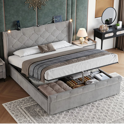 Upholstered Ottoman Storage Bed
