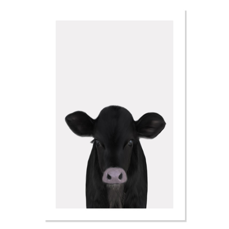 Mignon veau 1, reproduction d'art, H 36 po x l 24 po x P 1 po, Papier