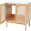 Meuble-lavabo de 30 pouces avec rangement spacieux - Bassin en céramique naturel de 30 po aux accents dorés élégants, fabrication durable