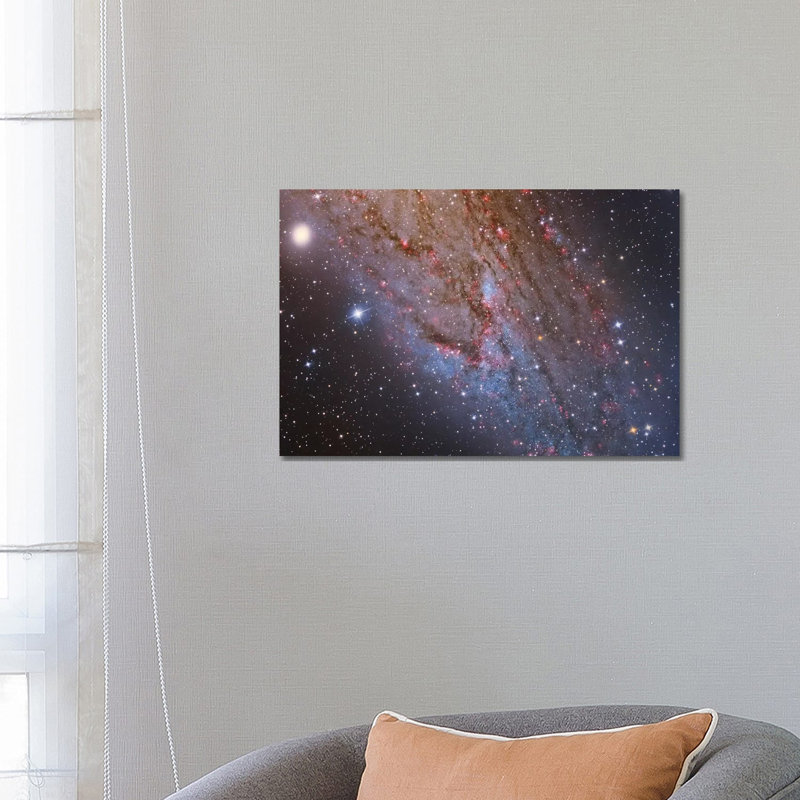 Close-up Of The Southwest Spiral Arm Of Andromeda Galaxy (M31 ) by Reinhold Wittich - Wrapped Canvas Print