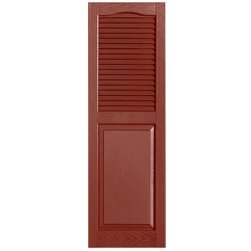 Paire de volets avec plateau à combinaison Cathedral, 12 po, 68 po, Rouge