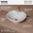Karran Valera 19 In. Vitreous China Round Vessel Bathroom Sink With Overflow Drain