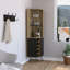 Armoire de bar Audra, six tablettes, quatre tablettes avec porte