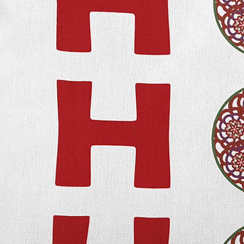 Coussin intérieur / extérieur Ho Ho Ho, H 20 po x l 20 po, Rouge