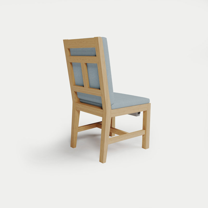 Solerno Heated Dining Armless Chair — Dove, Seaglass